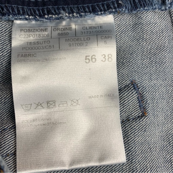 CANALI Italian Designer Straight-Leg Jeans Blue Denim - Size 38 (IT 56) - Picture 7 of 7